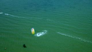 Kite Sables Blancs Penthievre France drone view