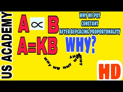 Why is proportionality constant used?