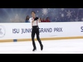 2016 isu junior grand prix saransk men short program luc economides fra