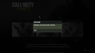 How to fix:"Reliable command buffer overflow" in modern warface 3