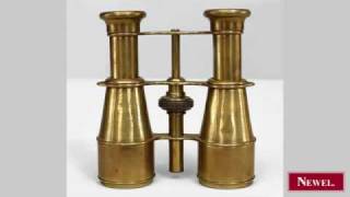 Antique English Art Deco brass binoculars