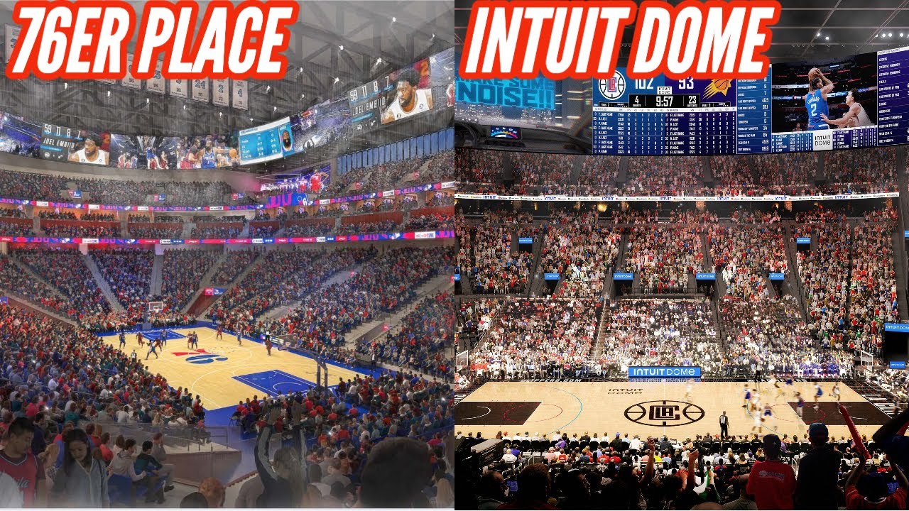 *UPDATED* Renderings On New NBA Arenas (Intuit Dome & 76er Place) - YouTube