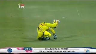 MS Dhoni unbelievable Flying Catch  Dream 11 ipl 2020 Chennai super king vs Rajasthan royals Match..