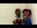 adorable kids caught by dad after painting themselves