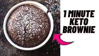 1 MINUTE KETO BROWNIE IN MICROWAVE