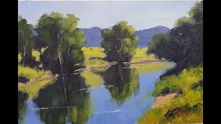Learn To Paint TV E106 "River Reflections Scenic Rim" Beginner Landscape Painting