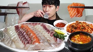 Various kinds of raw fish!🐟❤ MUKBANG REALSOUND ASMR EATINGSHOW