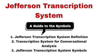 Jefferson Transcription System| Jefferson Transcription System in Discourse Studies in Urdu/Hindi.