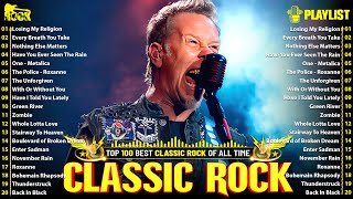 Best Classic Rock Songs 70s 80s 90s 🔥 Metallica, Queen, Guns N' Roses, Aerosmith, Bon Jovi, ACDC, U2