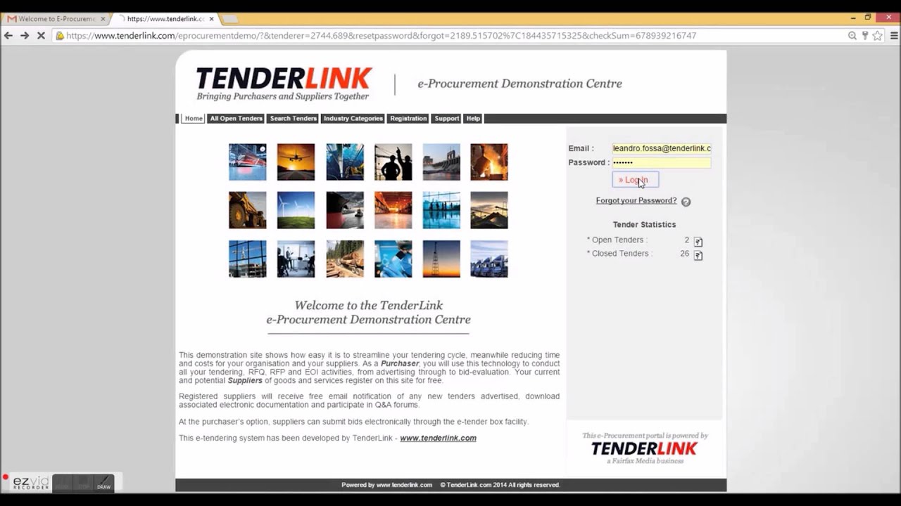 Tenderlink Video 1 Free Supplier Registration Youtube