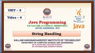 JAVA UNIT 5 STRINGS 4