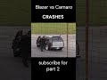 blazer vs camaro crashes @nemmtv seekonkspeedway specratordrags crash crashes mustang camaro