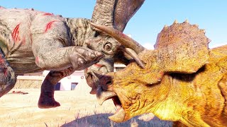 【4K - 恐竜の戦い】トリケラトプス対トロサウルス【ジュラシックワールドエボリューション2】/Triceratops vs Torosaurus