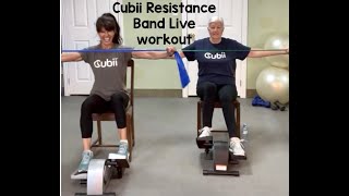 Cubii resistance band workout live