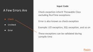 Hands-On Object Oriented Programming with Java 11: Understanding Exception|packtpub.com