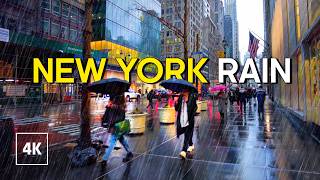 Rain Walk in NEW YORK ☔ 5th Avenue, MANHATTAN Walking Tour