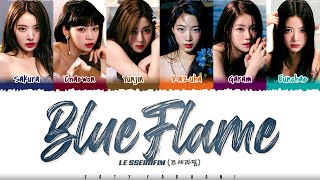 LE SSERAFIM (르세라핌) - 'BLUE FLAME' Lyrics [Color Coded_Han_Rom_Eng]