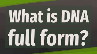 What is DNA full form?