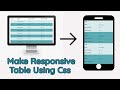 Responsive Table Creation Using Css And Html | Responsive Table | Make A Responsive Table Using CSS3