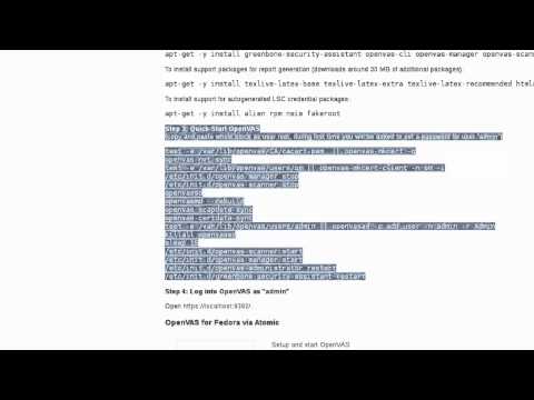 Configuring OpenVAS Part I Configuring OpenVAS Part I