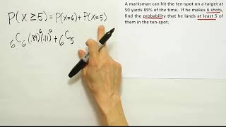 Applying the binomial probability formula: the cumulative case problem 2