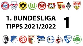 Bundesligatipps 1.Liga - 1.Spieltag - Saison 2021/2022