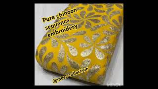 Pure chinoon febric #fashion #9813451245 #embroidery #partywear #