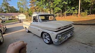 Let's go for a Ride and get some Gas for my 1966 Chevy C10 truck Almond Joy on a beautiful day!