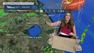 Kahtia Hall is up, up and away with your weekend forecast
