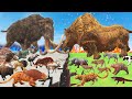 Prehistoric Animals Epic Battle Ice Age Animals Woolly Mammaoth Vs Woolly Rhino Animal Revolt Battle