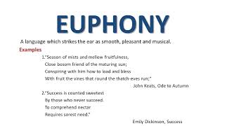 Figures of Speech Cacophony \u0026 Euphony