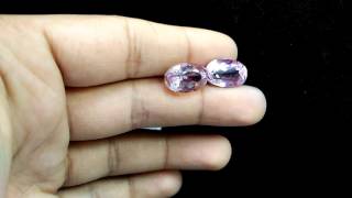 23 .45 Ct Pair Of Kunzite Faceted Cut Stones