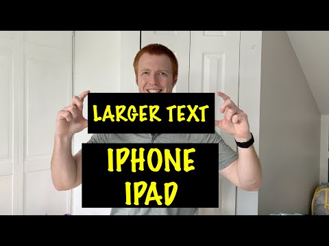 How to Make the Font Size Larger on iPhone or iPad - Low Vision or Visually Impaired