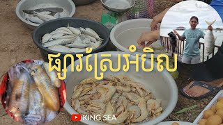 ផ្សារស្រែអំបិល !សប្បាយដើរ សប្បាយទិញណាស់  បន្លែត្រីសាច់ស្រស់ៗ