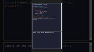Count Vowels in Given String Using Python #vowels #pythonstrings #pythoncodes