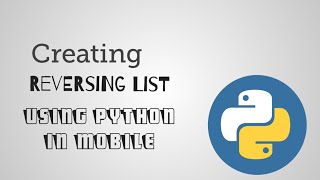 Reversing List in Python | swaping list method #deepak.j #python #programming