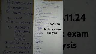 16.11.2024 odisha police jr clerk exam analysis video#jr clerk exam unofficial answer key#gkanalysis