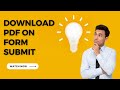 Download PDF on form submit Elementor Pro 2023 | Wordpress Tutorial | Elementor Tutorial