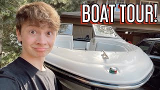 GIVING A TOUR OF MY NEW BOAT! | 2008 REINELL BOAT! | SUMMER IS JUST AROUND THE CORNER! | SHELTIN