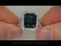 rare gia blue indicolite tourmaline u0026 diamond cocktail ring