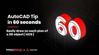 Easily draw on each plan of a 3D object | UCS | AutoCAD Tips in 60 Seconds