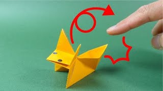 動く折り紙「ぴょんぴょんギツネ」Action Origami \