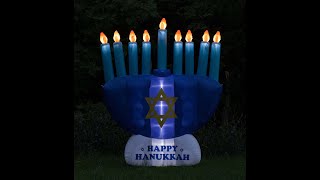 Giant Hanukkah Inflatable Menorah Demo