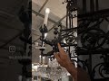 Beautiful Antique Wrought Iron Chandelier from France