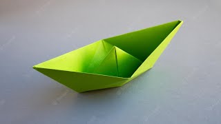 How to make a paper  boat, origami boat.