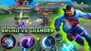 META BRUNO VS META GRANGER IN GOLDLANE!! | BEST BUILD BRUNO MOBILE LEGENDS | EXPLAINED TUTORIAL!