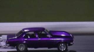 HOLDEN TORANA ( INOCNT )  RUNS 7.85 @ 177 MPH AT FULL THROTTLE FRIDAY - 5/11/2010