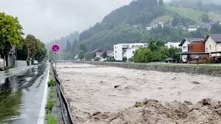 #Regen beim #Dornbirner #Ache #Vorarlberg #Hochwasser