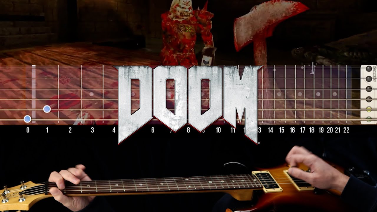 Doom E1M1 - At Doom's Gate - Guitar Tutorial With Tabs - YouTube